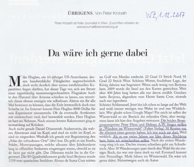 Wiener Zeitung Krobath 1. 12. 2017