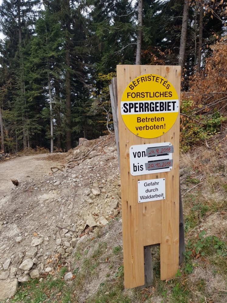 36 Waldbehinderungen nach Stockerhütte